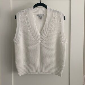 Autumn cashmere cotton sweater vest white